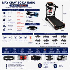Máy chạy bộ Fuzen OS 900D
